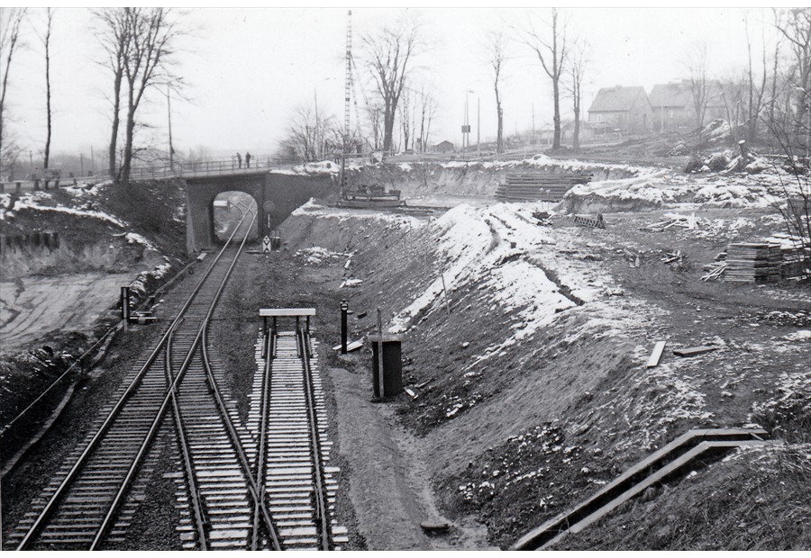 Bau der Brücke Tessiner Straße 1972. (Foto: Volkmar Baier)