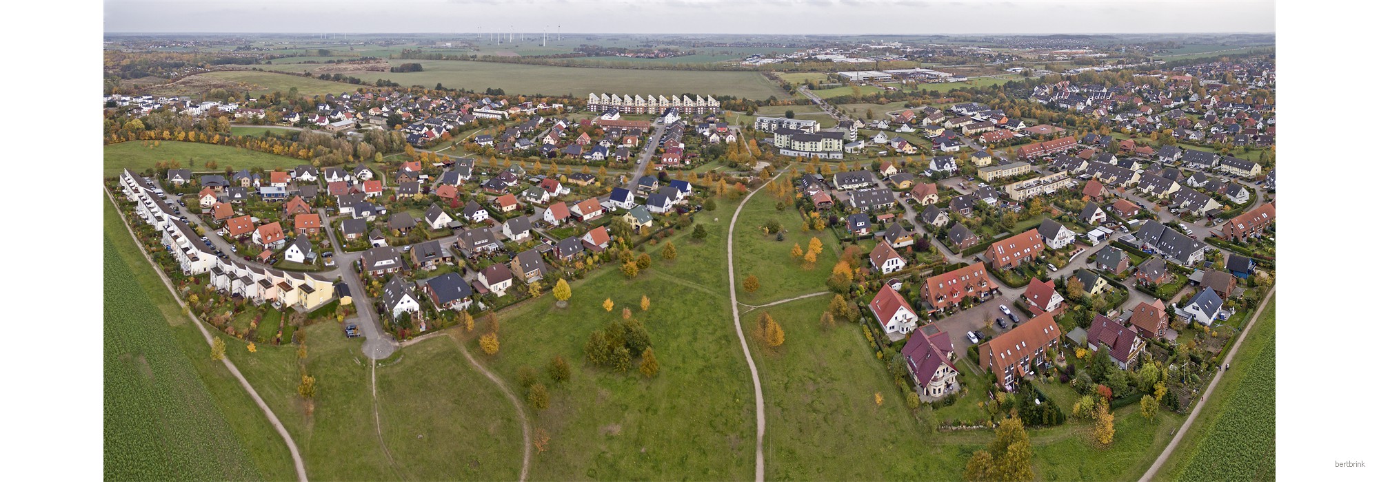 Das Wohngebiet Brinckmanshöhe von Westen.