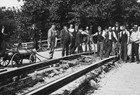 1933 wurden die Straßenbahngleise am Mühlendamm demontiert. (Archiv: Rostocker Nahverkehrsfreunde)