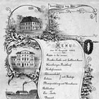 Menü zum 25. Firmenjubiläum am 13. August 1883. (Archiv Werner Moennich)